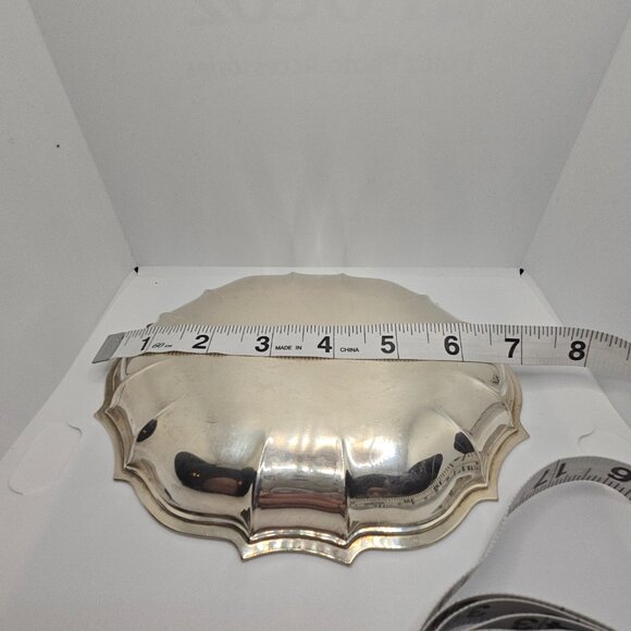 Vintage Chippendale International Silver Serving Tray 694 Scalloped 7"L x 6"W - Picture 5 of 6